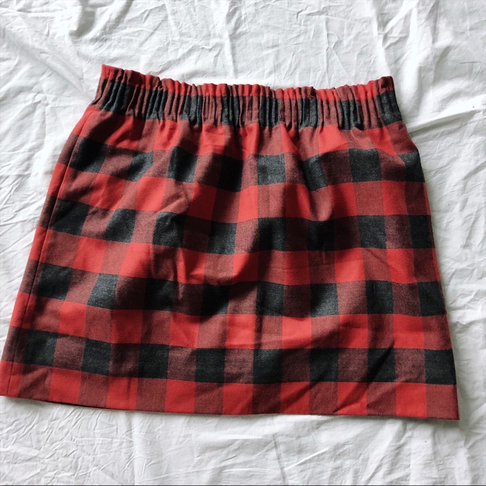 J.Crew Mini (just above knee length) plaid skirt